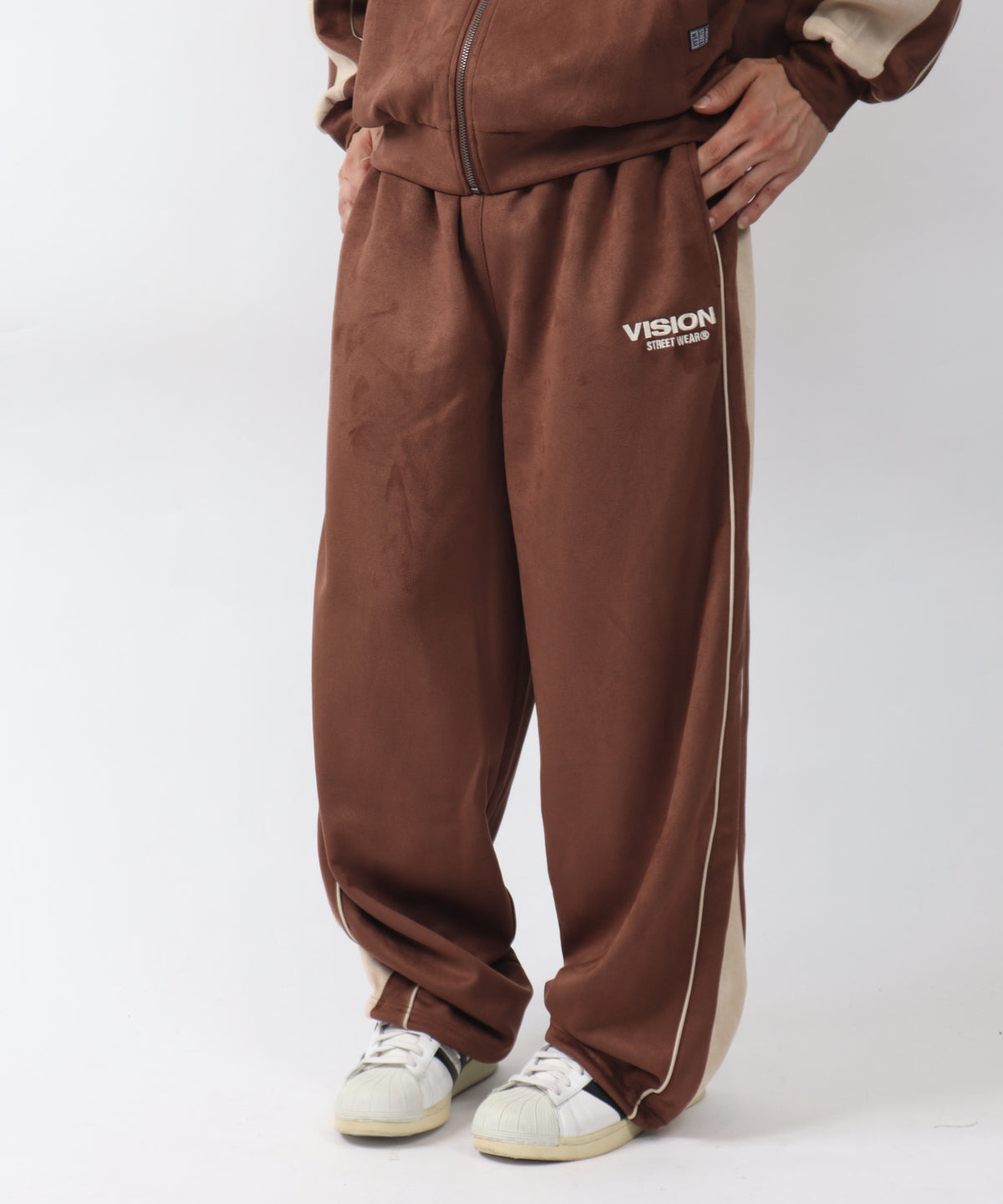 Fake suede track pants / フェイクスエードトラックパンツ