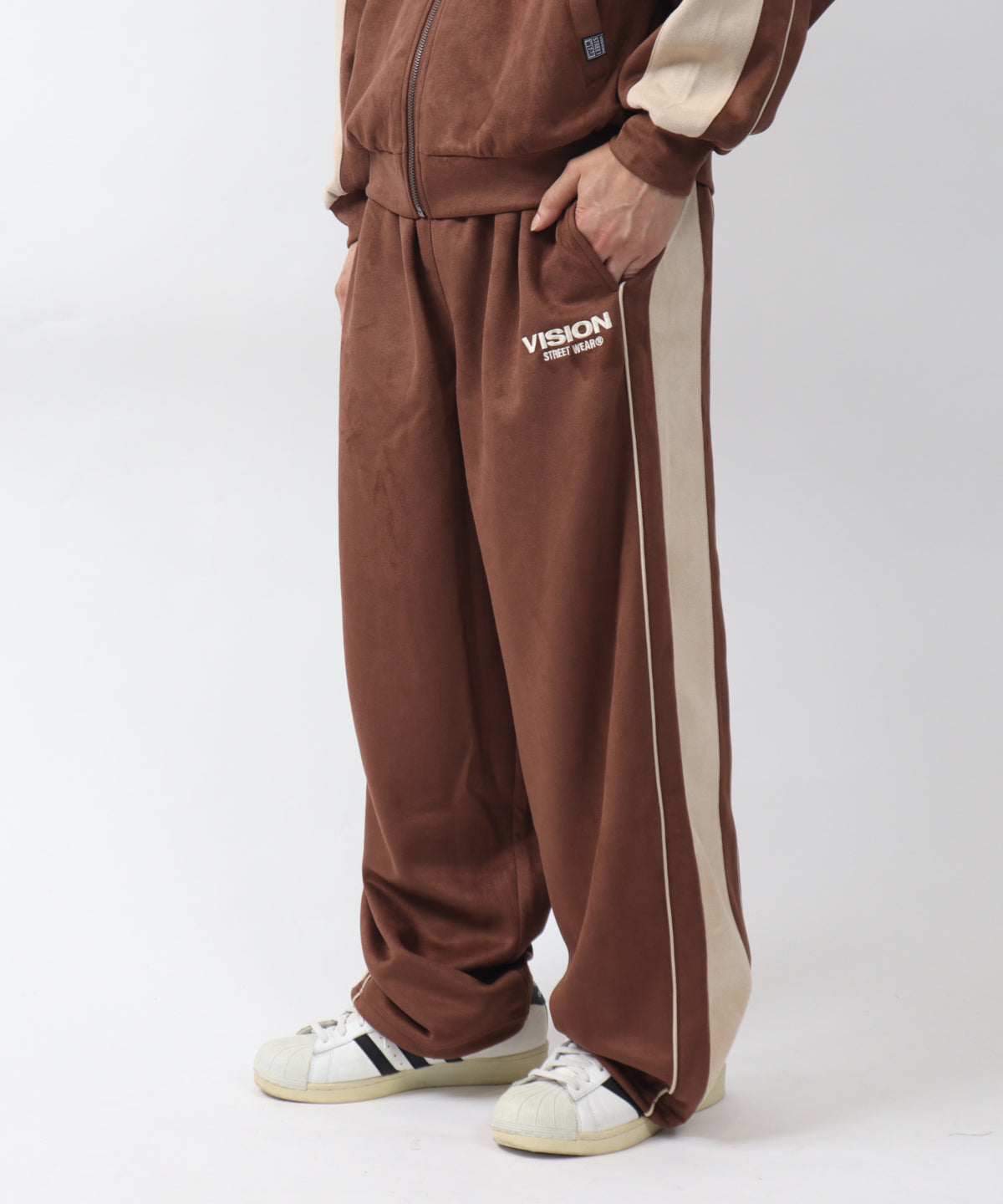 Fake suede track pants / フェイクスエードトラックパンツ