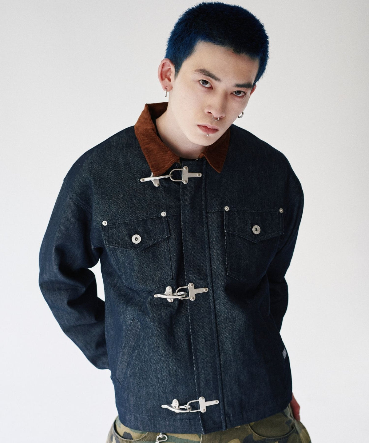 Rigid denim fireman jacket / リジッドデニムファイヤーマンジャケット