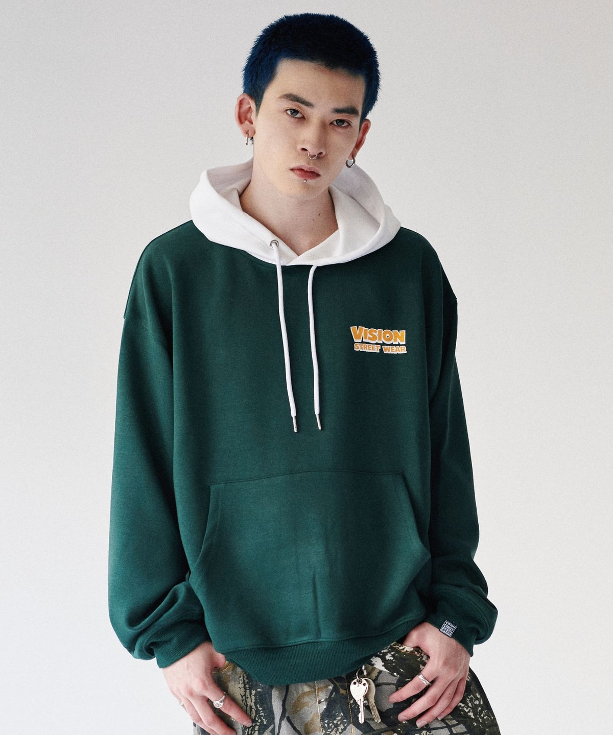 Dinosaur ghost hoodie / ゴースト配色フーディー