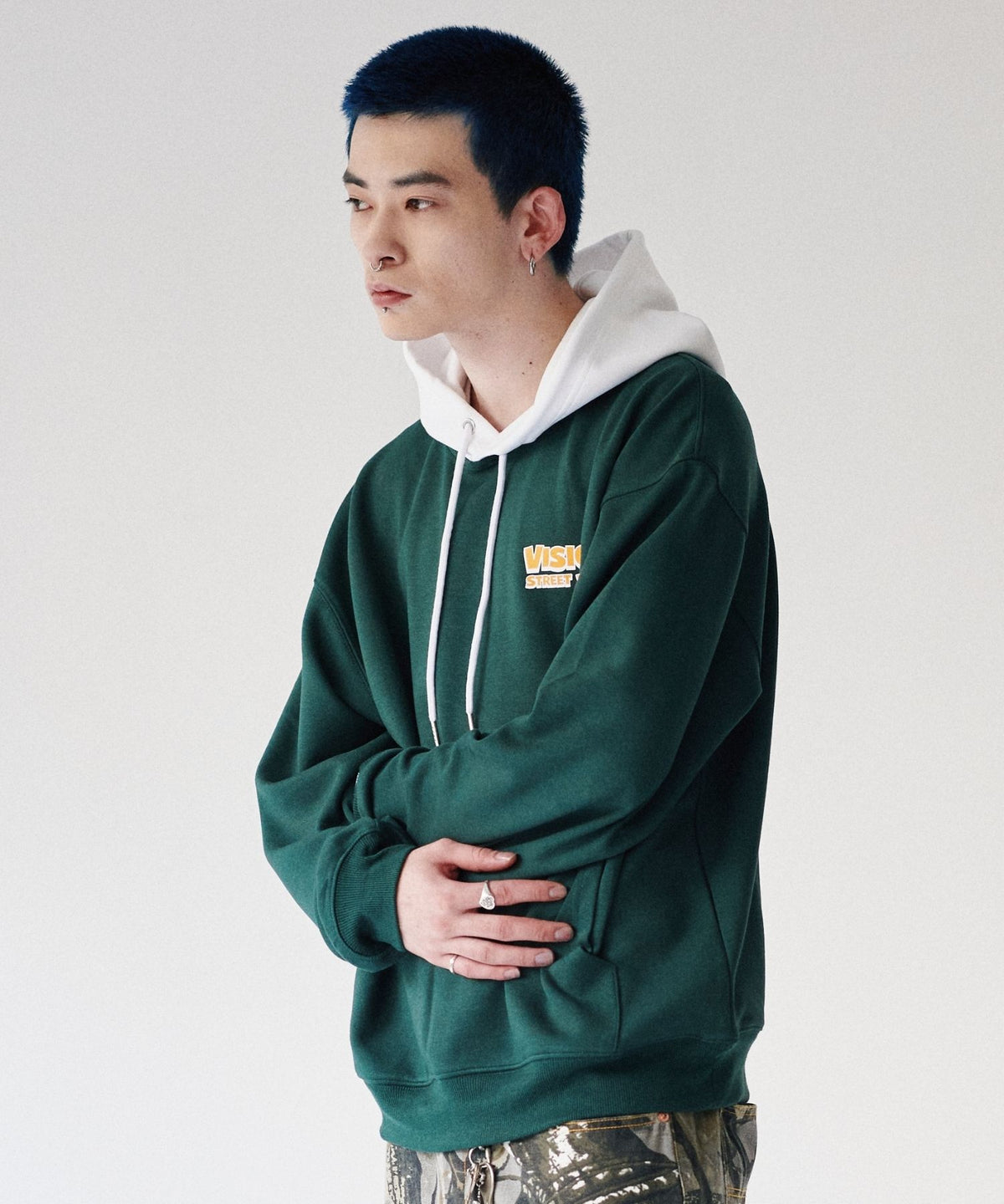 Dinosaur ghost hoodie / ゴースト配色フーディー