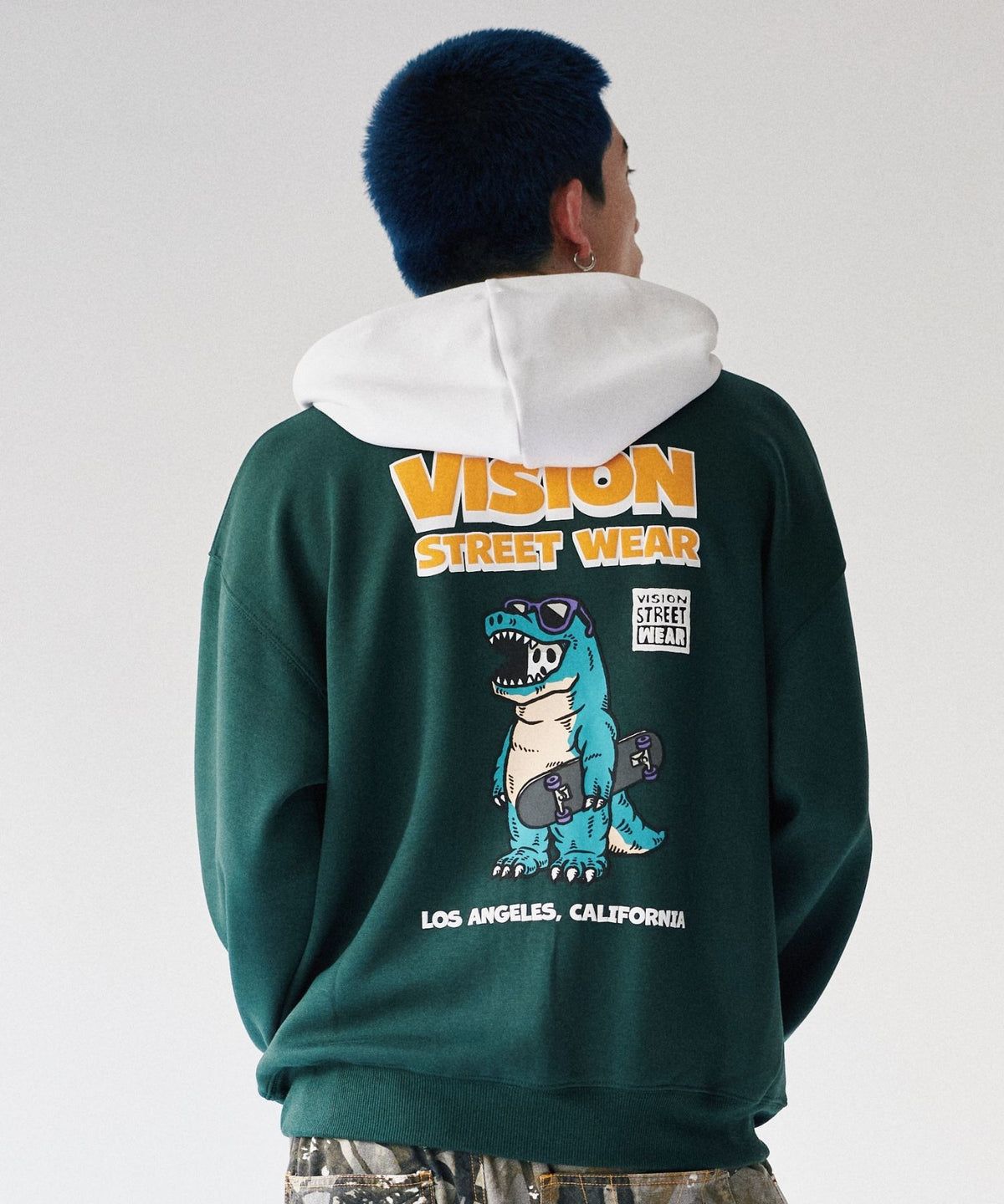 Dinosaur ghost hoodie / ゴースト配色フーディー