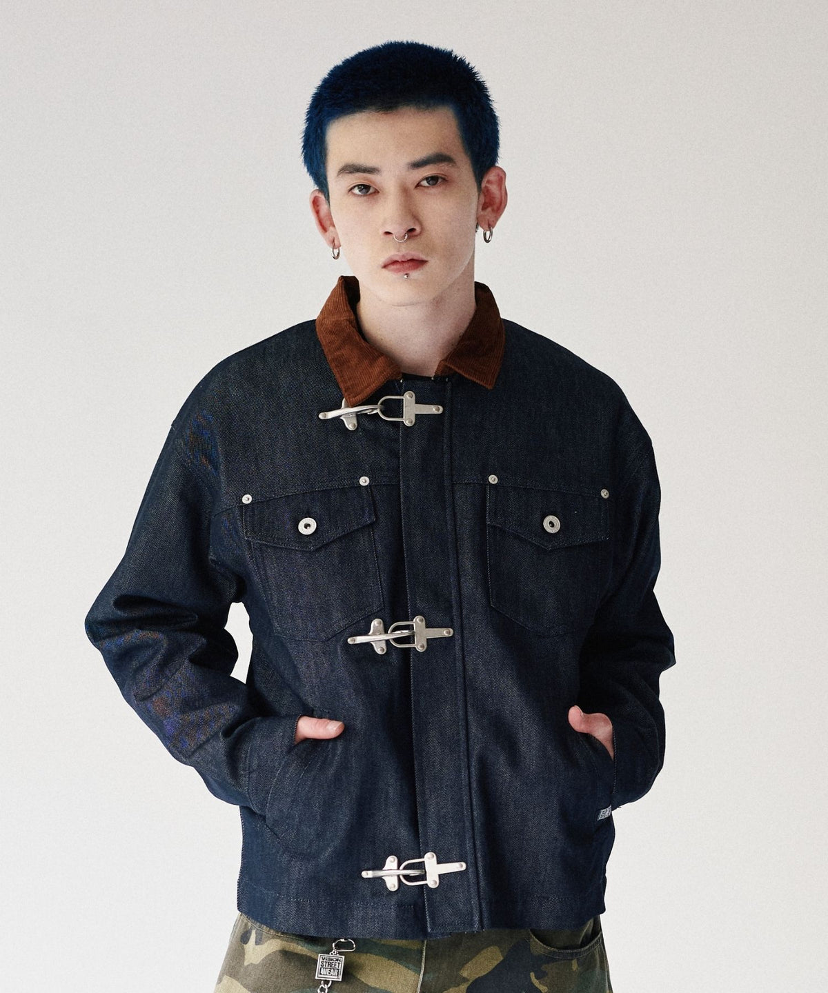 Rigid denim fireman jacket / リジッドデニムファイヤーマンジャケット
