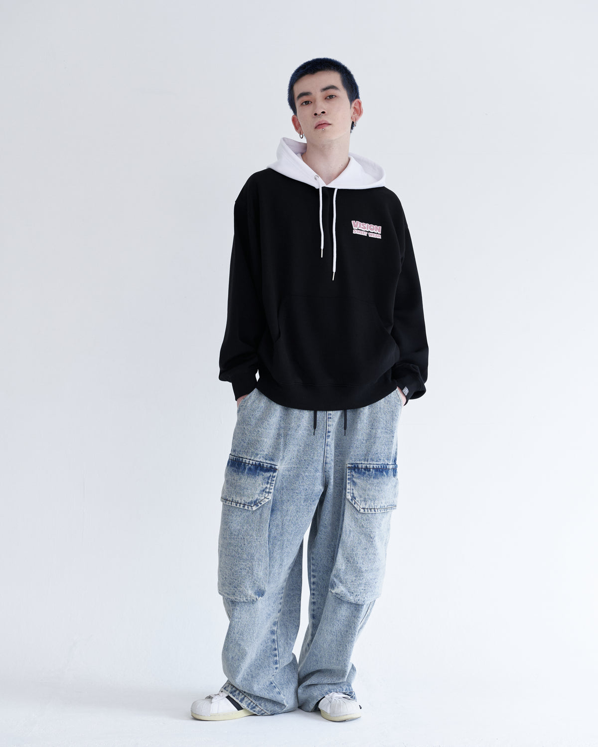 Dinosaur ghost hoodie / ゴースト配色フーディー