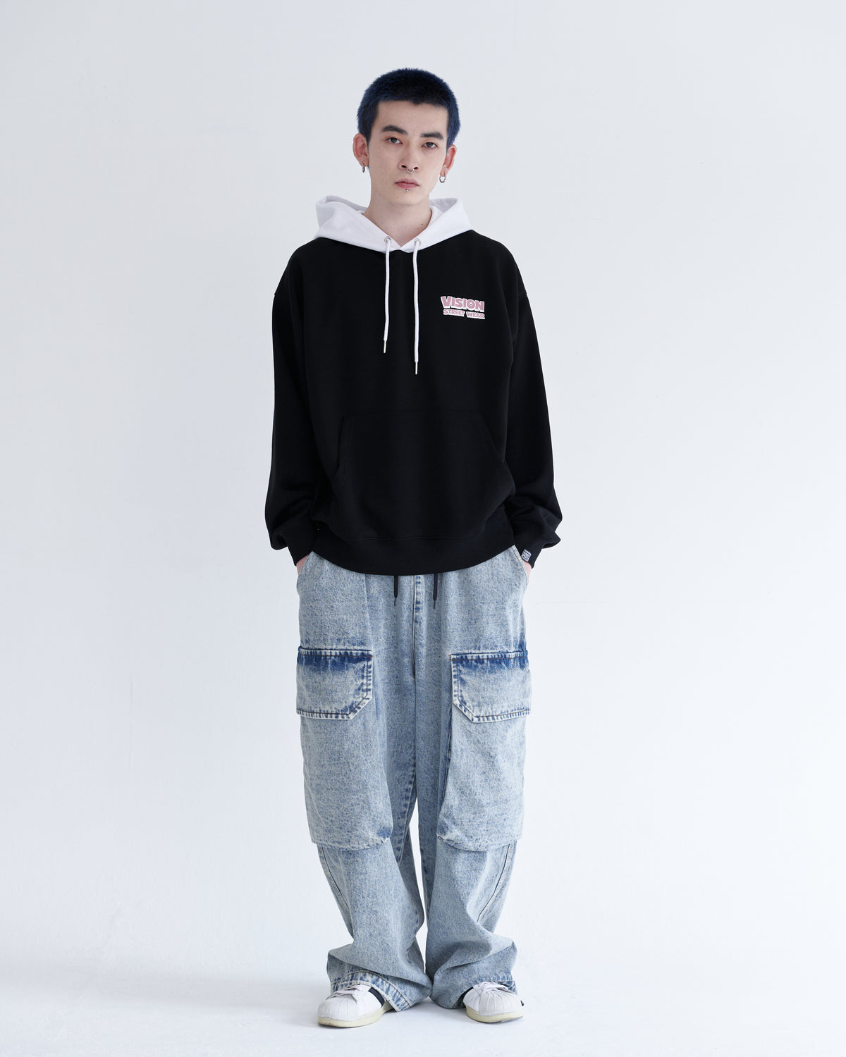 Dinosaur ghost hoodie / ゴースト配色フーディー
