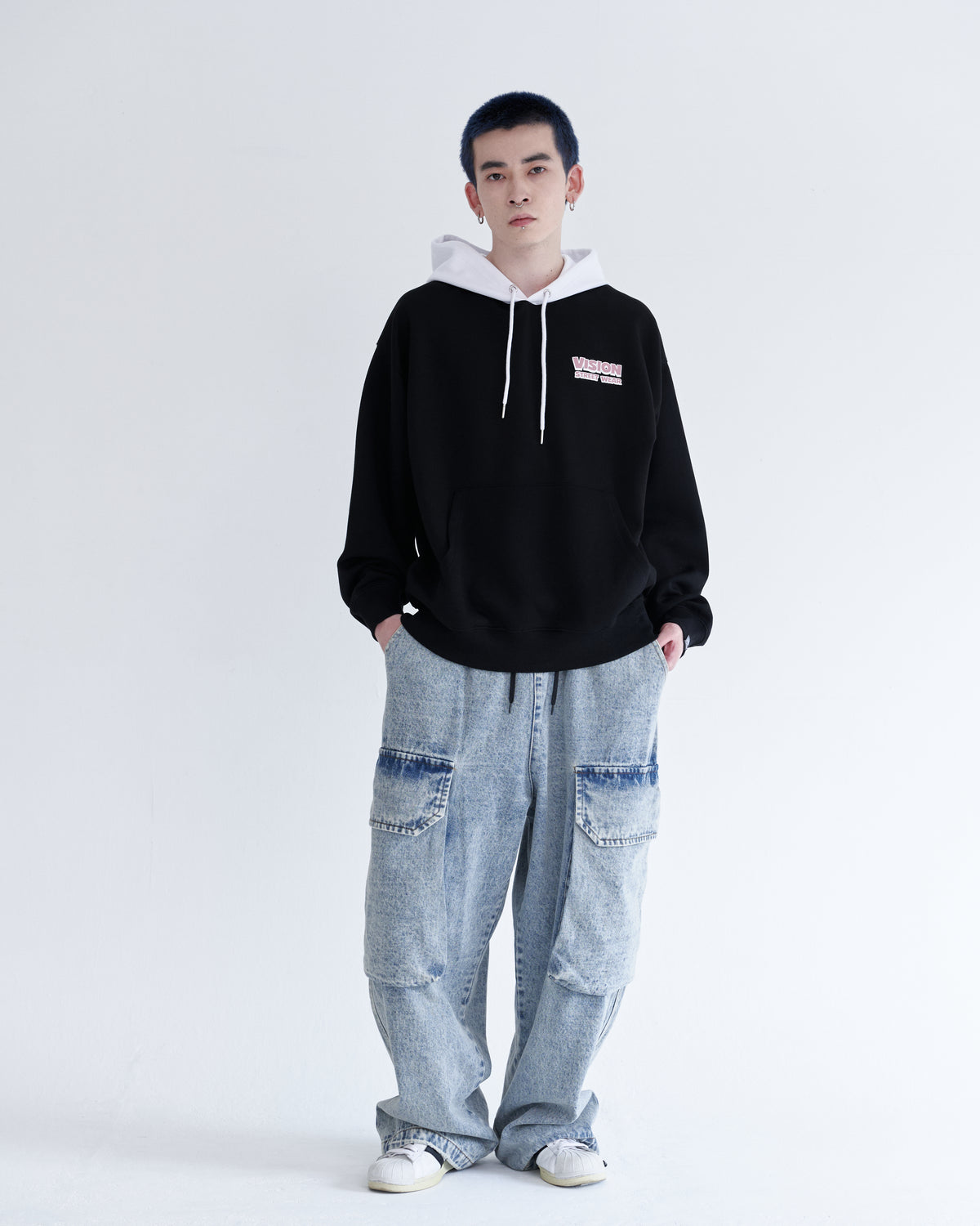 Dinosaur ghost hoodie / ゴースト配色フーディー