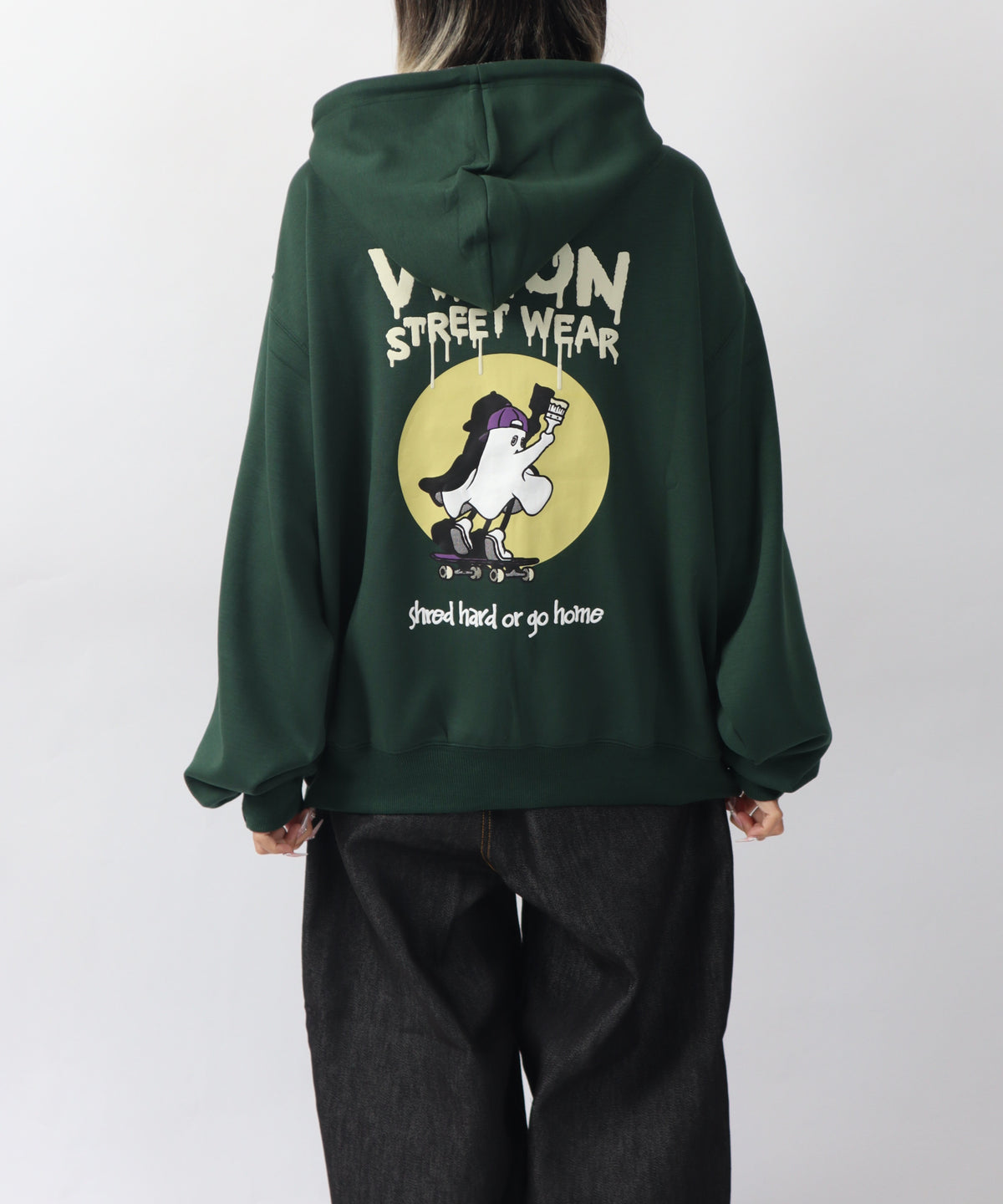 Ghost check hood ZIPPK / ゴーストチェックフードパーカー