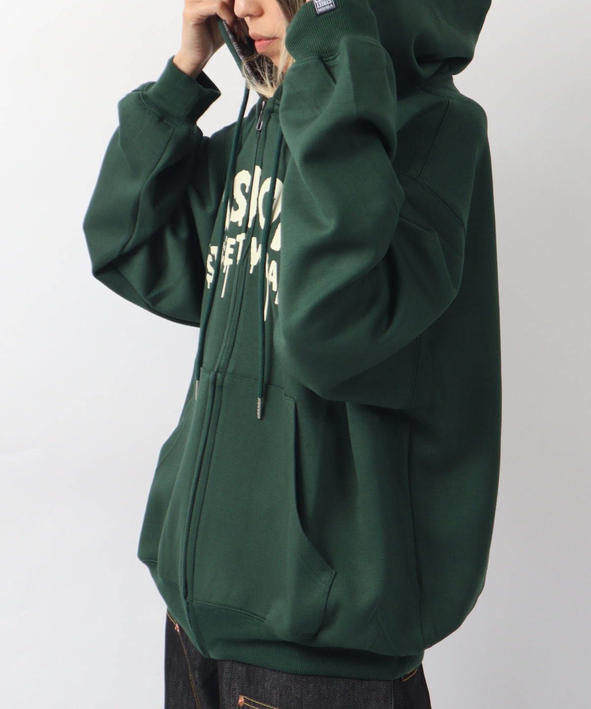 Ghost check hood ZIPPK / ゴーストチェックフードパーカー