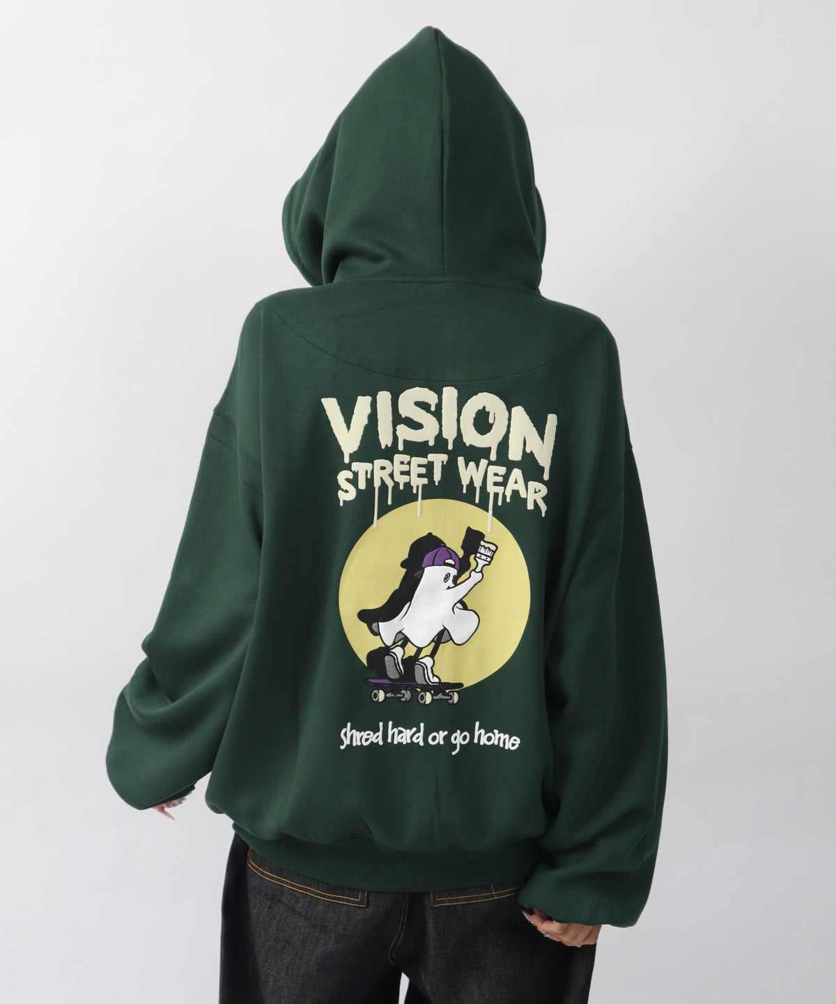 Ghost check hood ZIPPK / ゴーストチェックフードパーカー