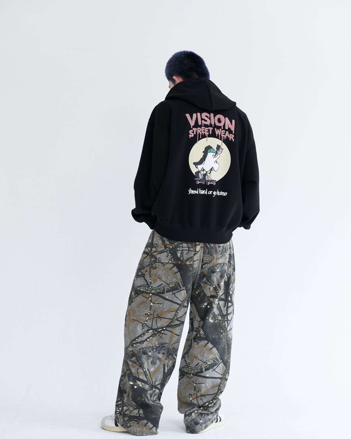 Ghost check hood ZIPPK / ゴーストチェックフードパーカー