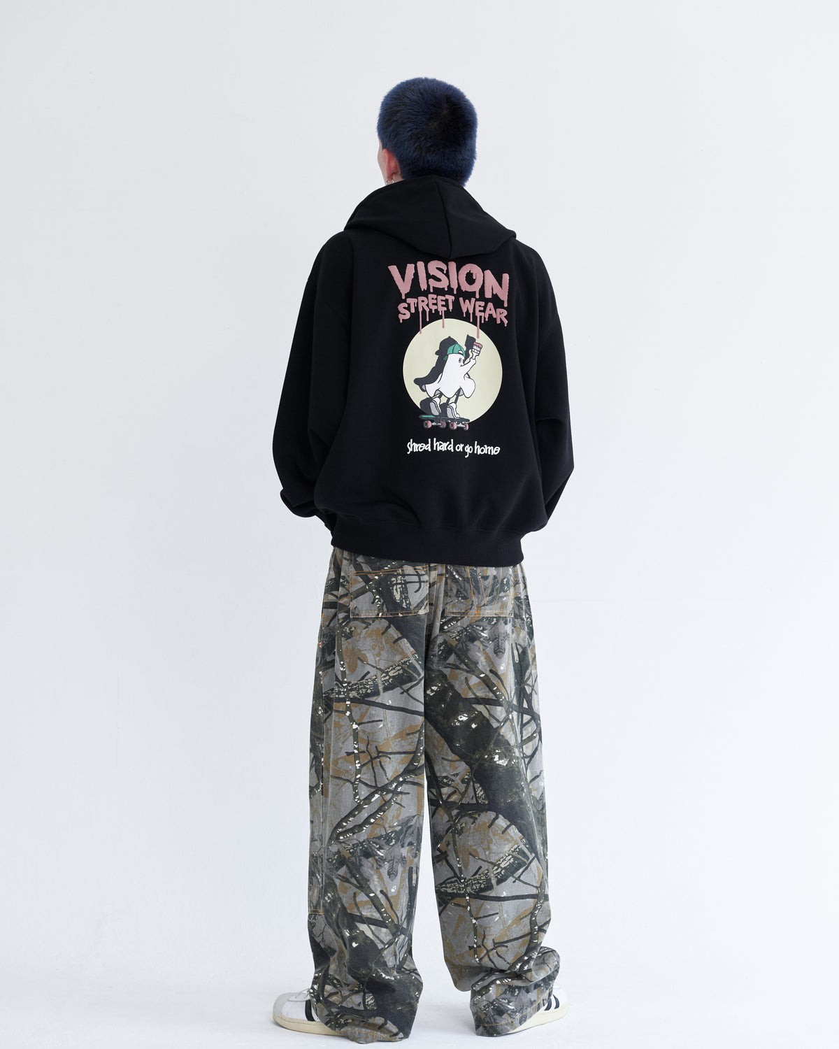 Ghost check hood ZIPPK / ゴーストチェックフードパーカー