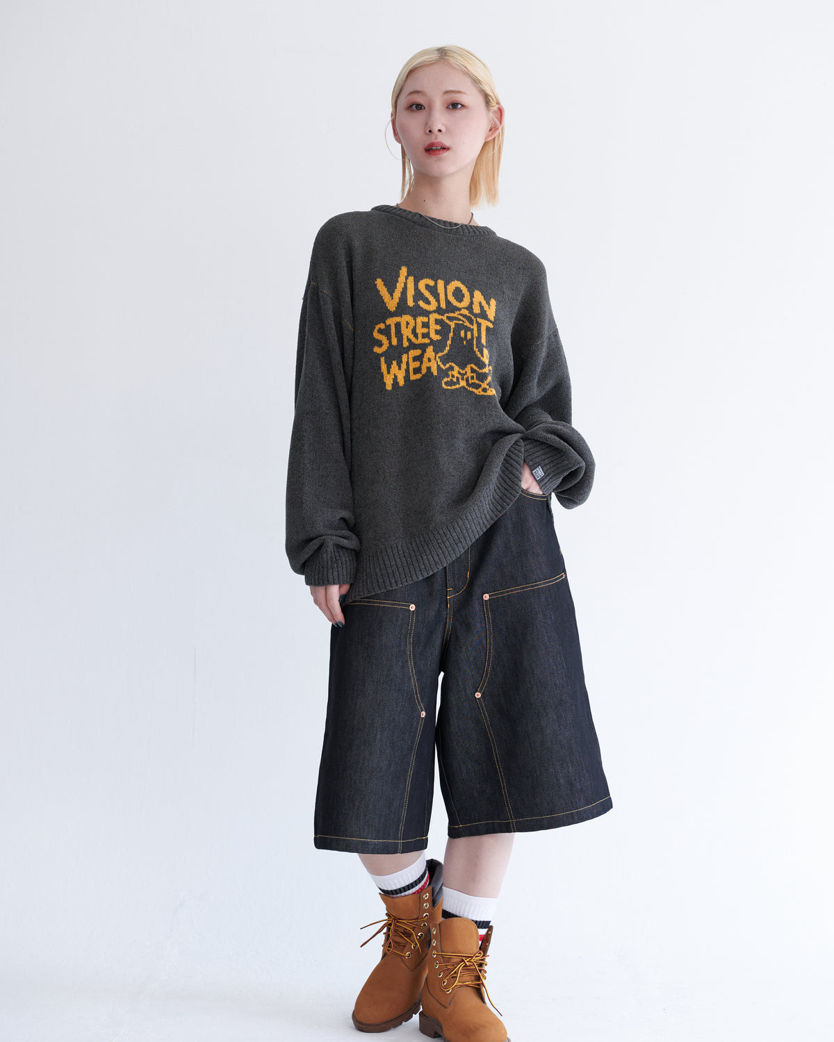 Ghost jacquard knit / ゴーストジャガードニット