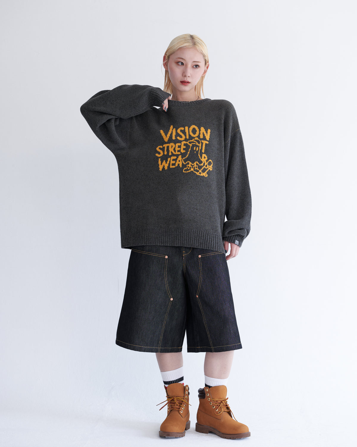 Ghost jacquard knit / ゴーストジャガードニット