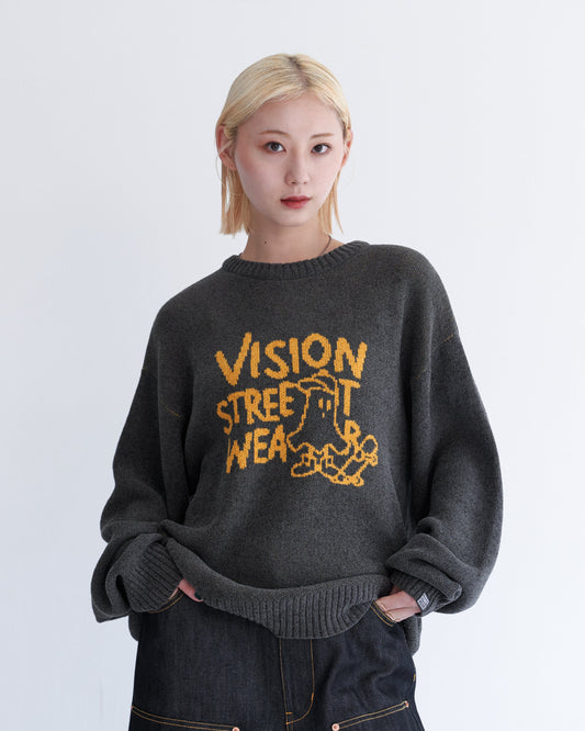 Ghost jacquard knit / ゴーストジャガードニット