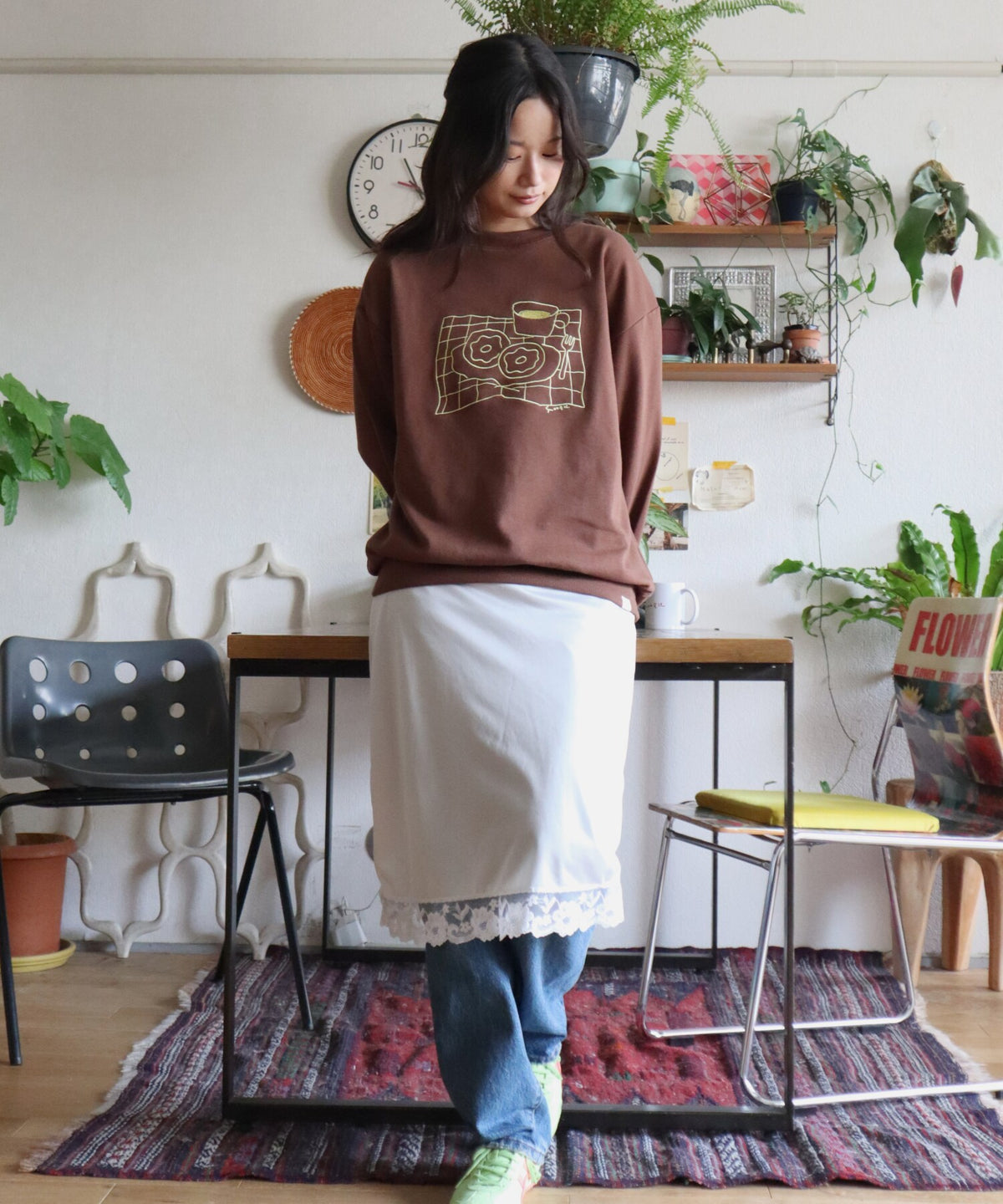 ドーナツ刺繍スウェット