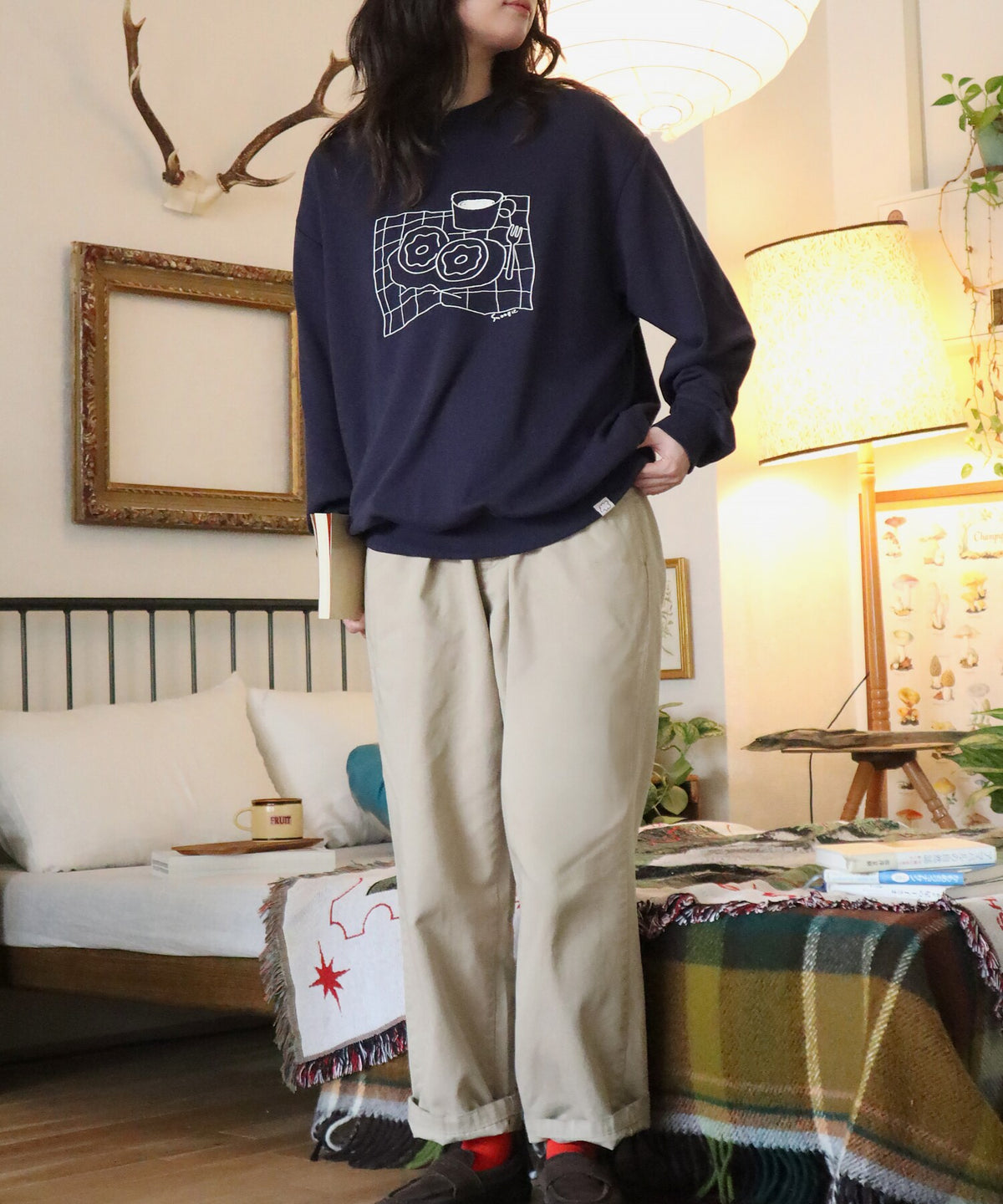 ドーナツ刺繍スウェット