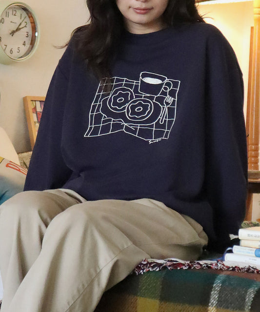 ドーナツ刺繍スウェット