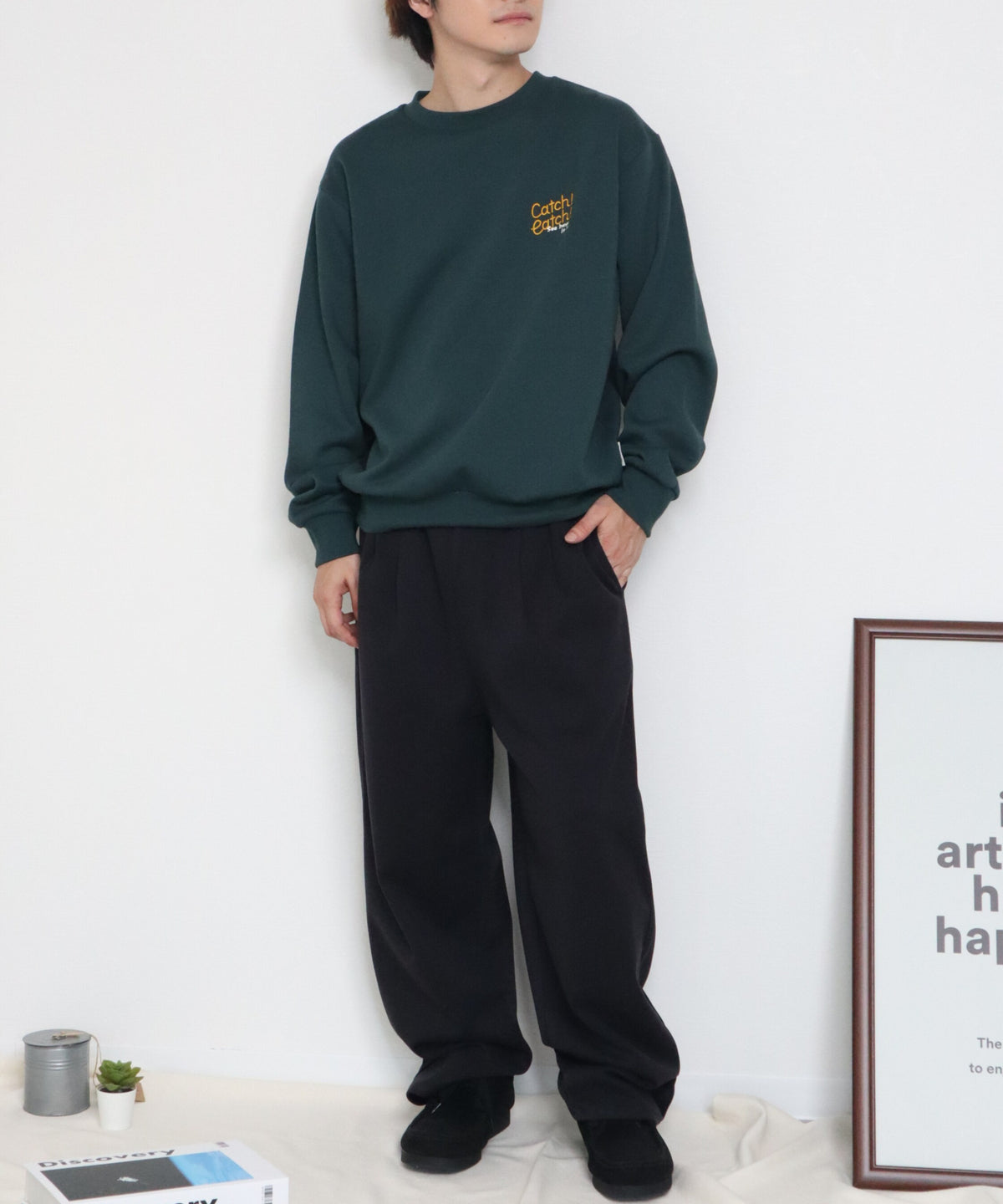 【裏起毛】イヌネコ刺繍スウェット