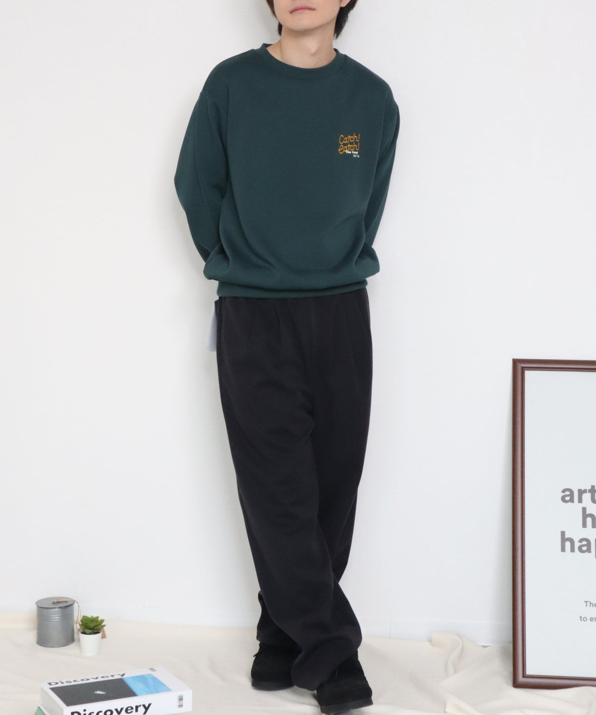 【裏起毛】イヌネコ刺繍スウェット