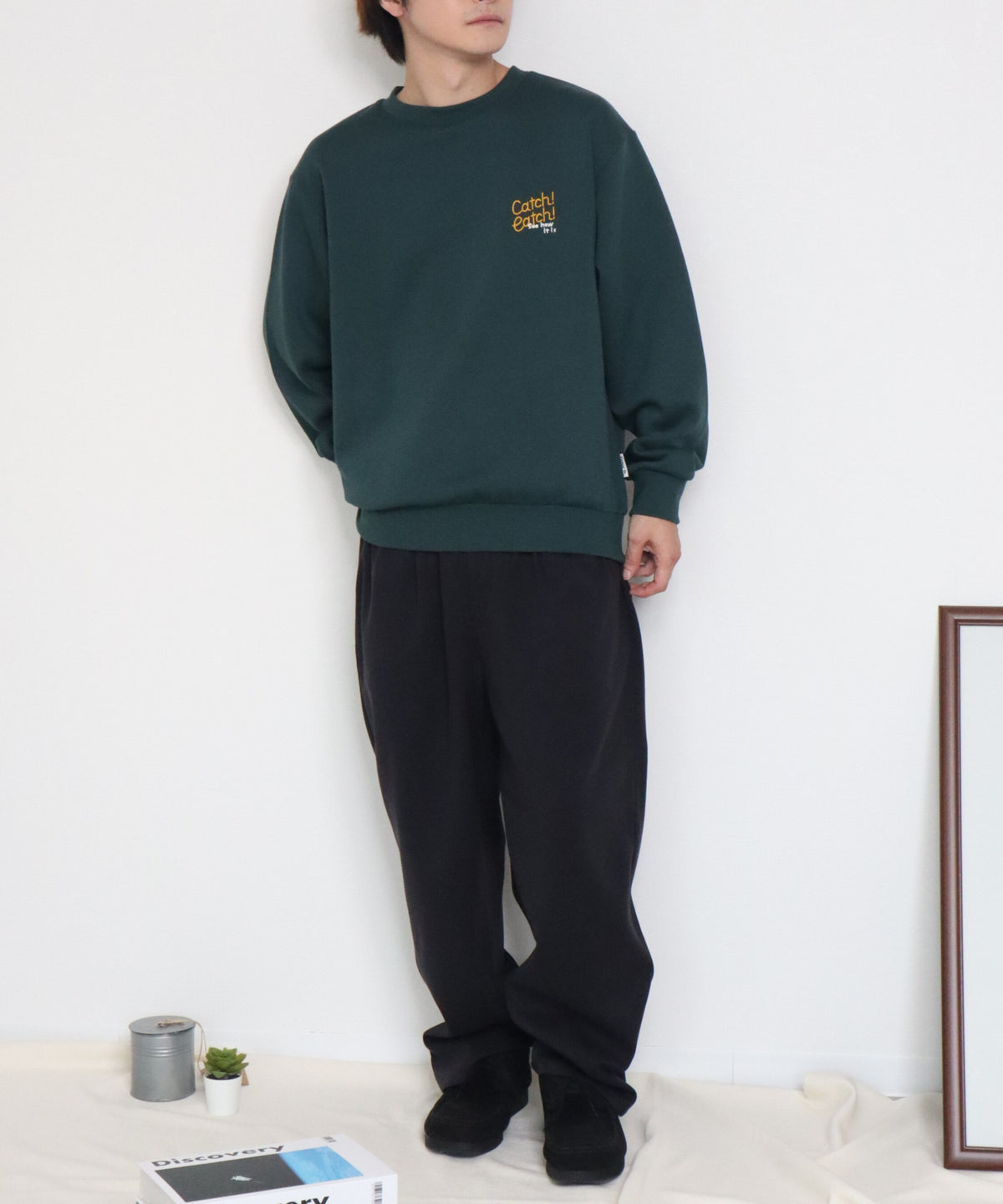 【裏起毛】イヌネコ刺繍スウェット