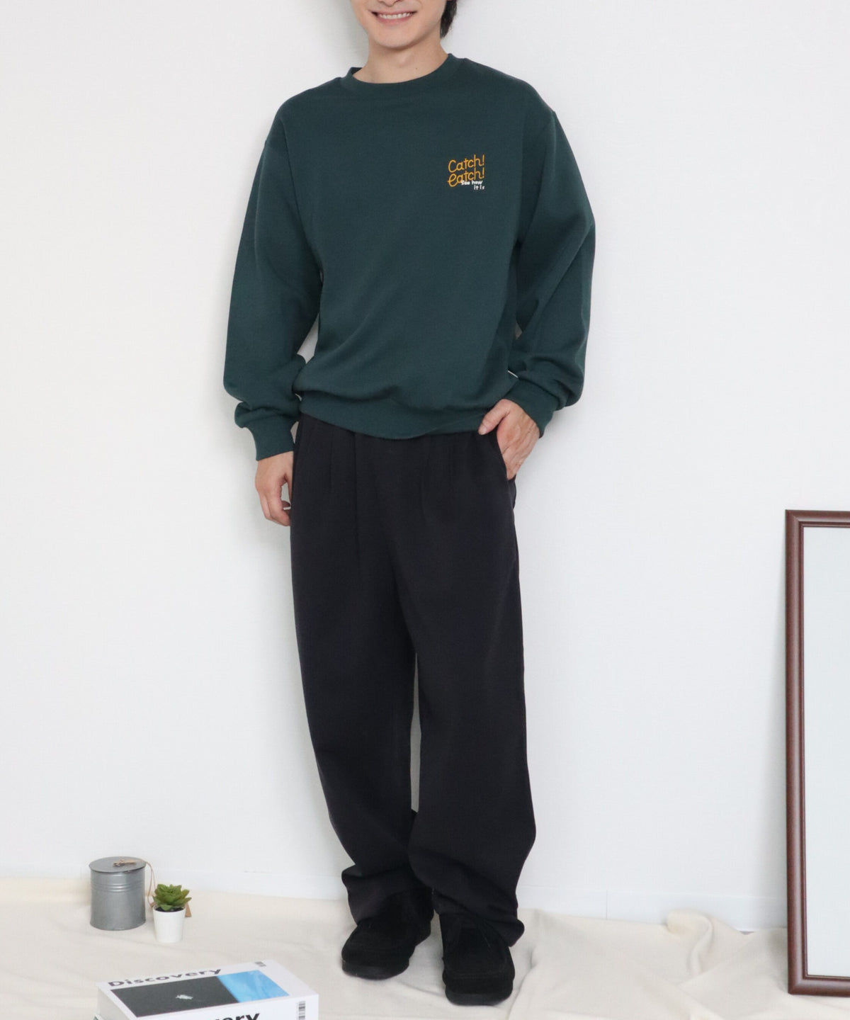 【裏起毛】イヌネコ刺繍スウェット