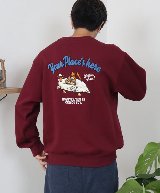 【裏起毛】アヒル刺繍スウェット