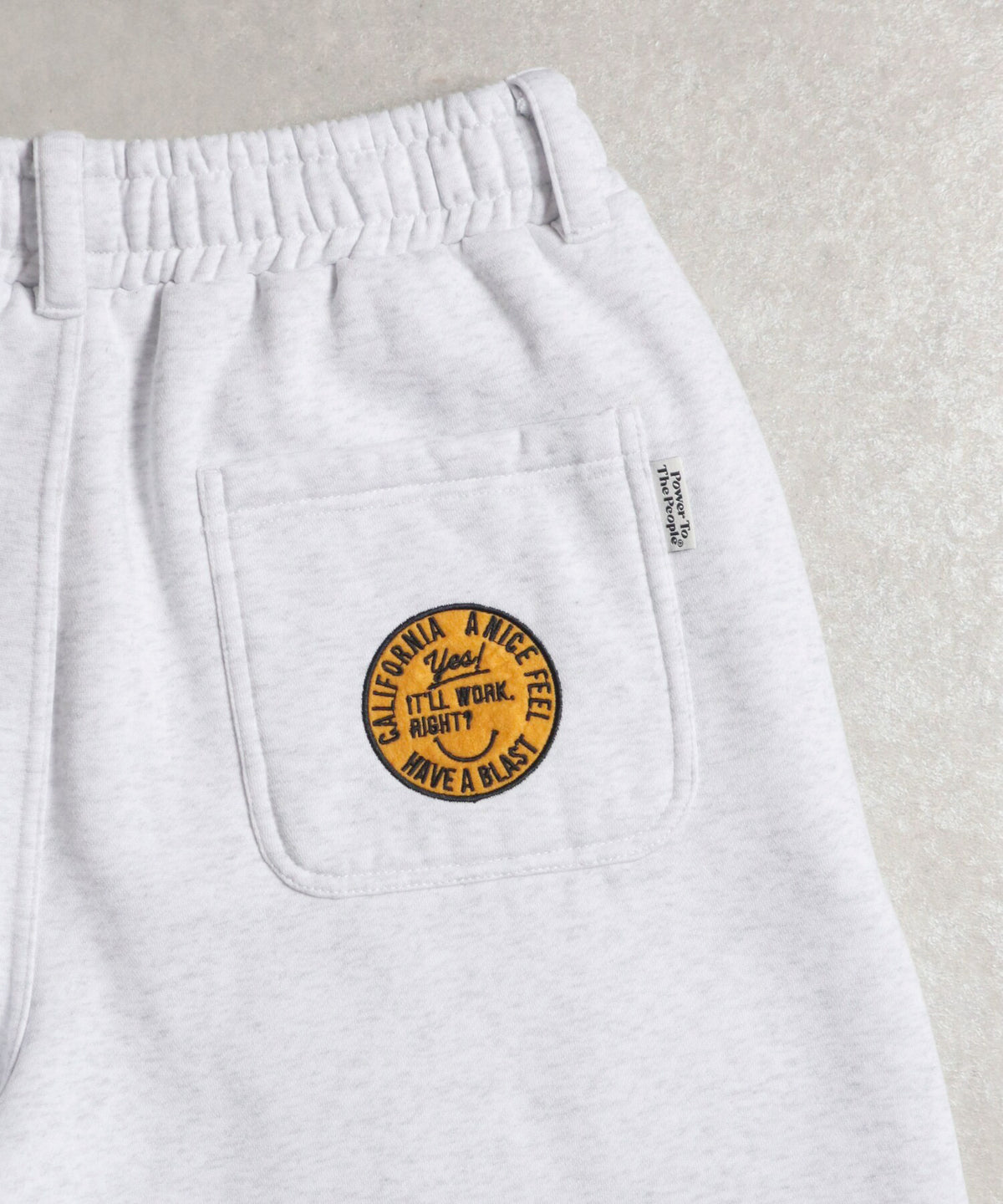 【裏起毛】ワッペン刺繍スウェットパンツ