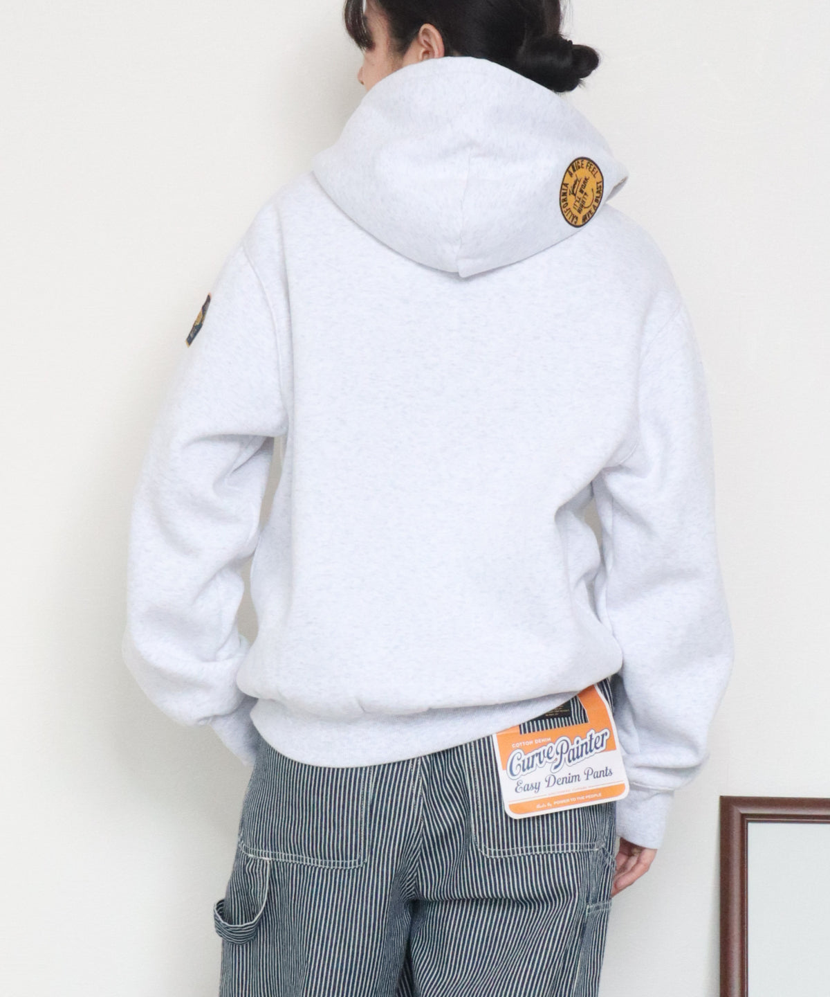 【裏起毛】ワッペン刺繍ジップパーカー