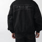 Fake suede piping padded jacket / フェイクスエードパイピング中綿ジャケット