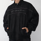 Fake suede piping padded jacket / フェイクスエードパイピング中綿ジャケット