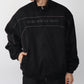 Fake suede piping padded jacket / フェイクスエードパイピング中綿ジャケット