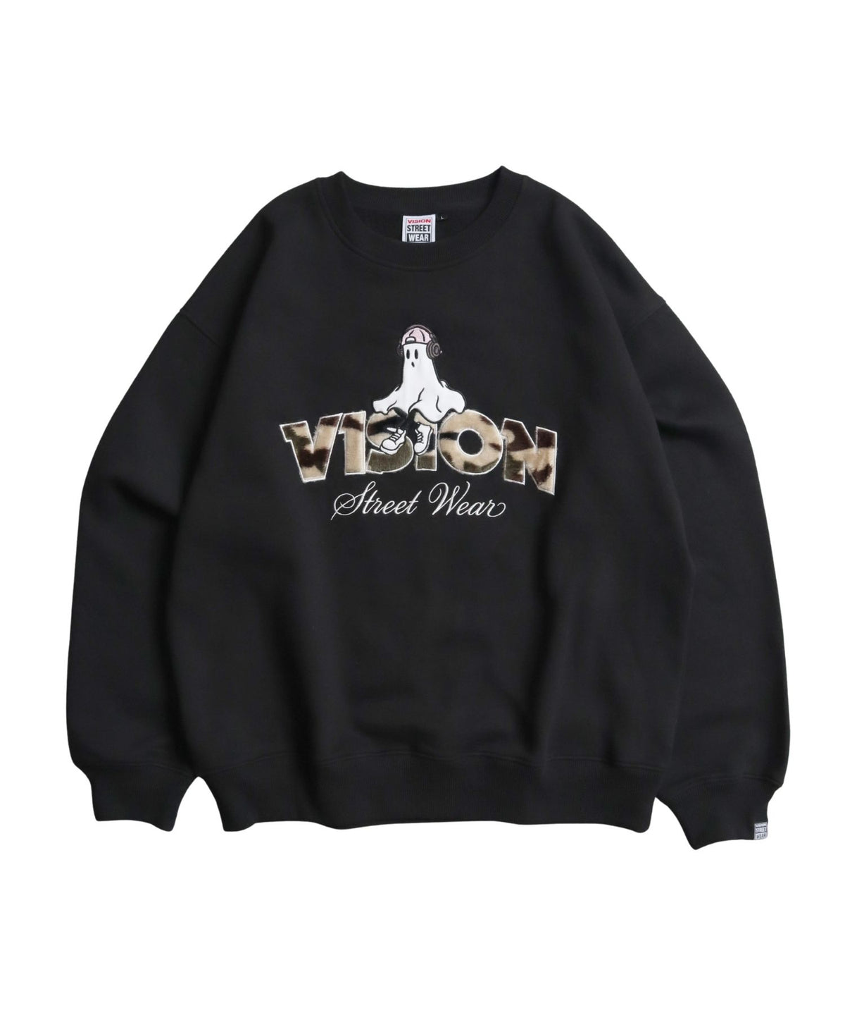Ghost Logo Sweat / 【裏起毛】ゴースト異素材ロゴスウェット
