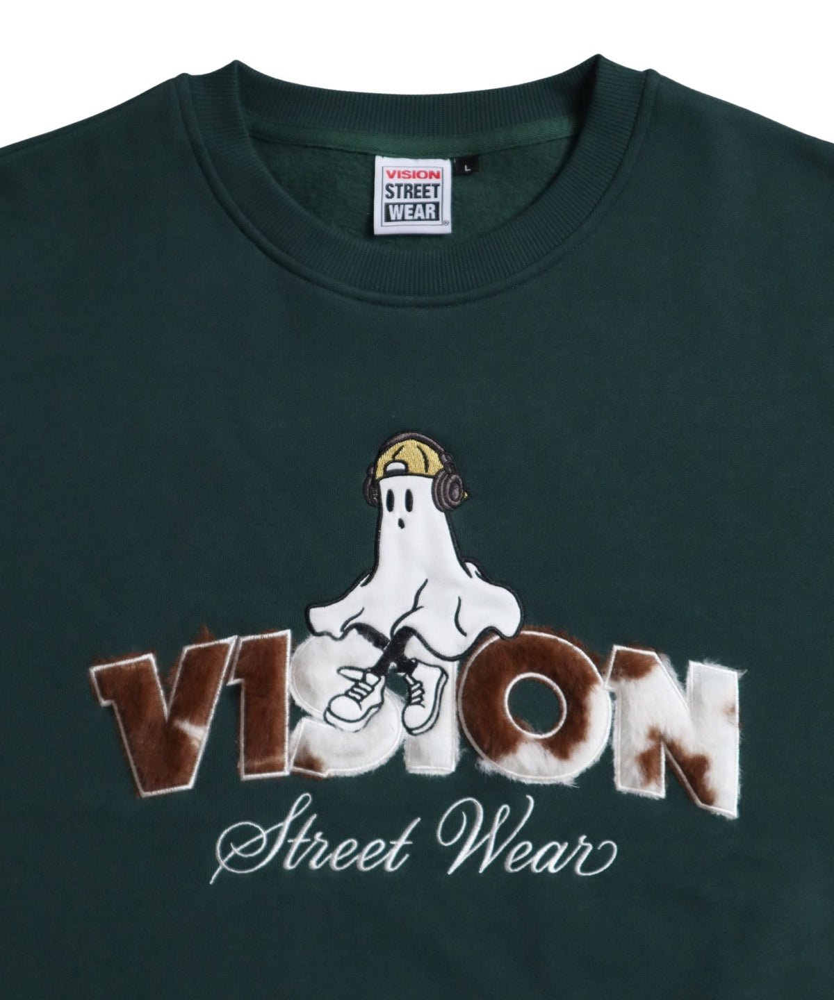 Ghost Logo Sweat / 【裏起毛】ゴースト異素材ロゴスウェット