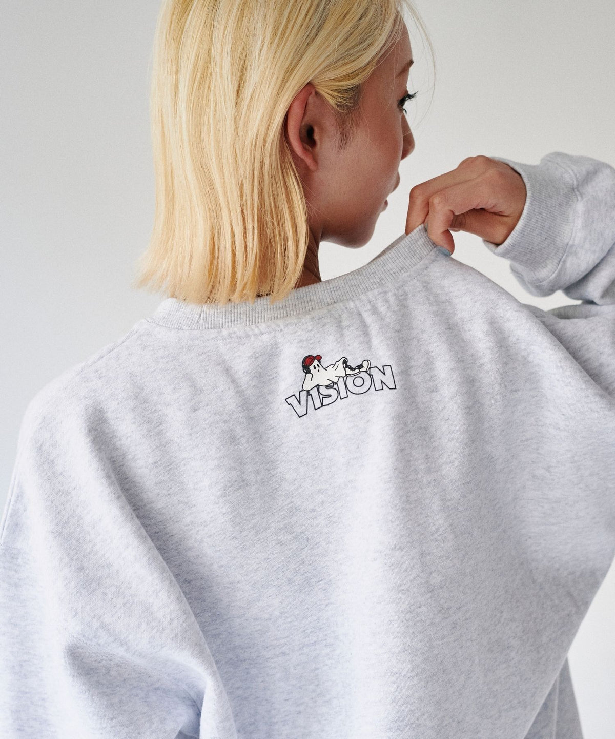 Ghost Logo Sweat / 【裏起毛】ゴースト異素材ロゴスウェット