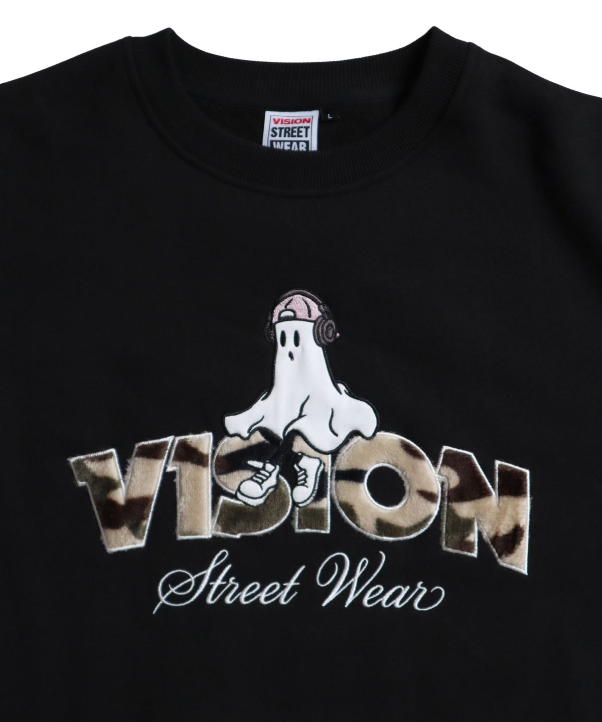 Ghost Logo Sweat / 【裏起毛】ゴースト異素材ロゴスウェット