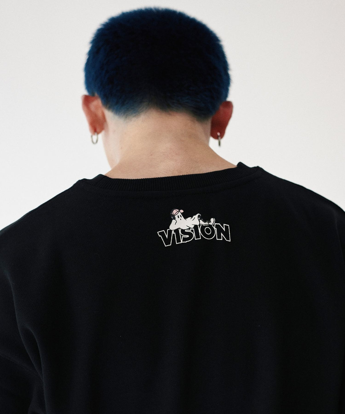 Ghost Logo Sweat / 【裏起毛】ゴースト異素材ロゴスウェット