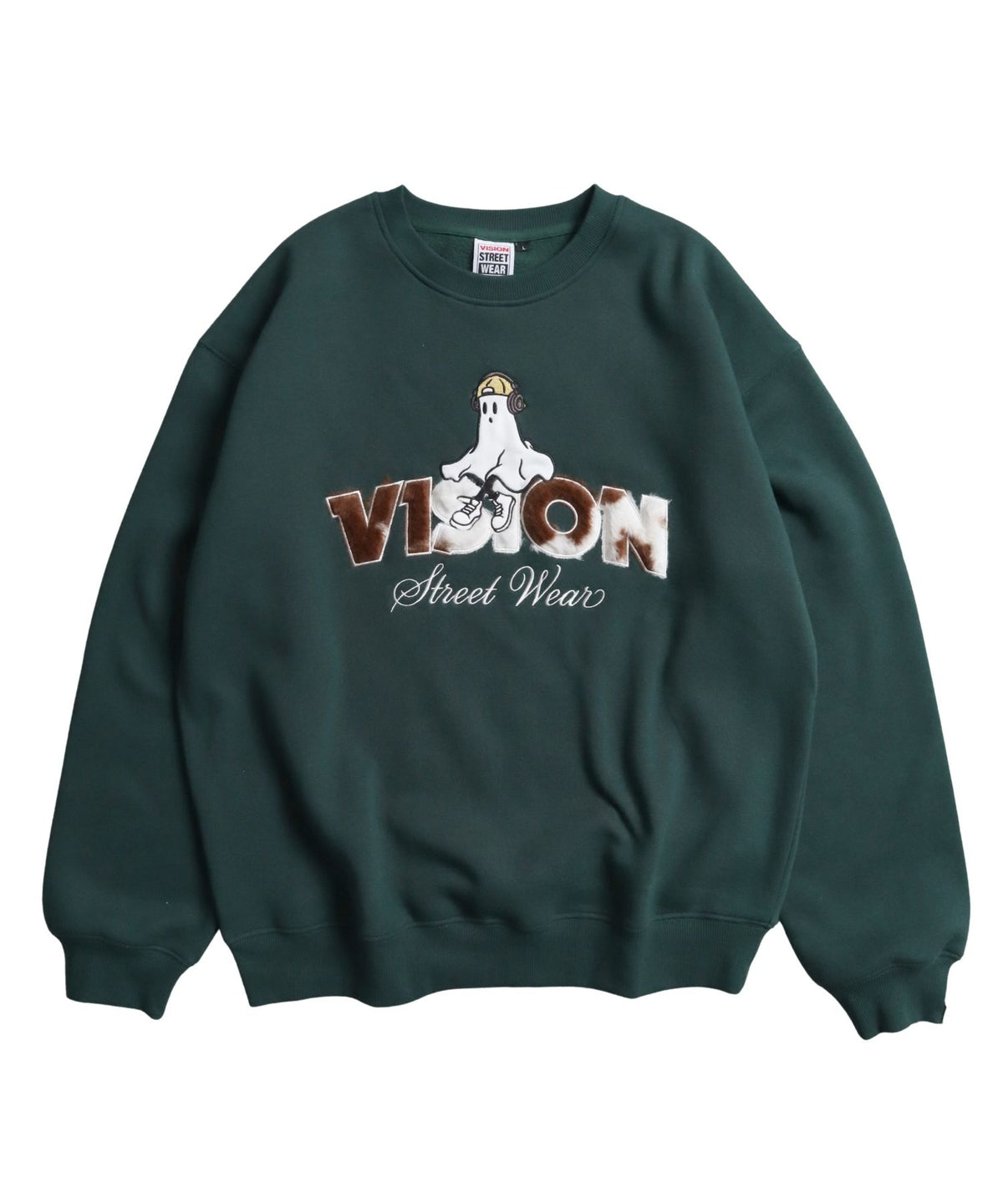 Ghost Logo Sweat / 【裏起毛】ゴースト異素材ロゴスウェット