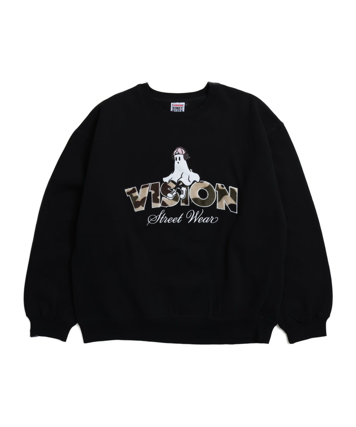 Ghost Logo Sweat / 【裏起毛】ゴースト異素材ロゴスウェット