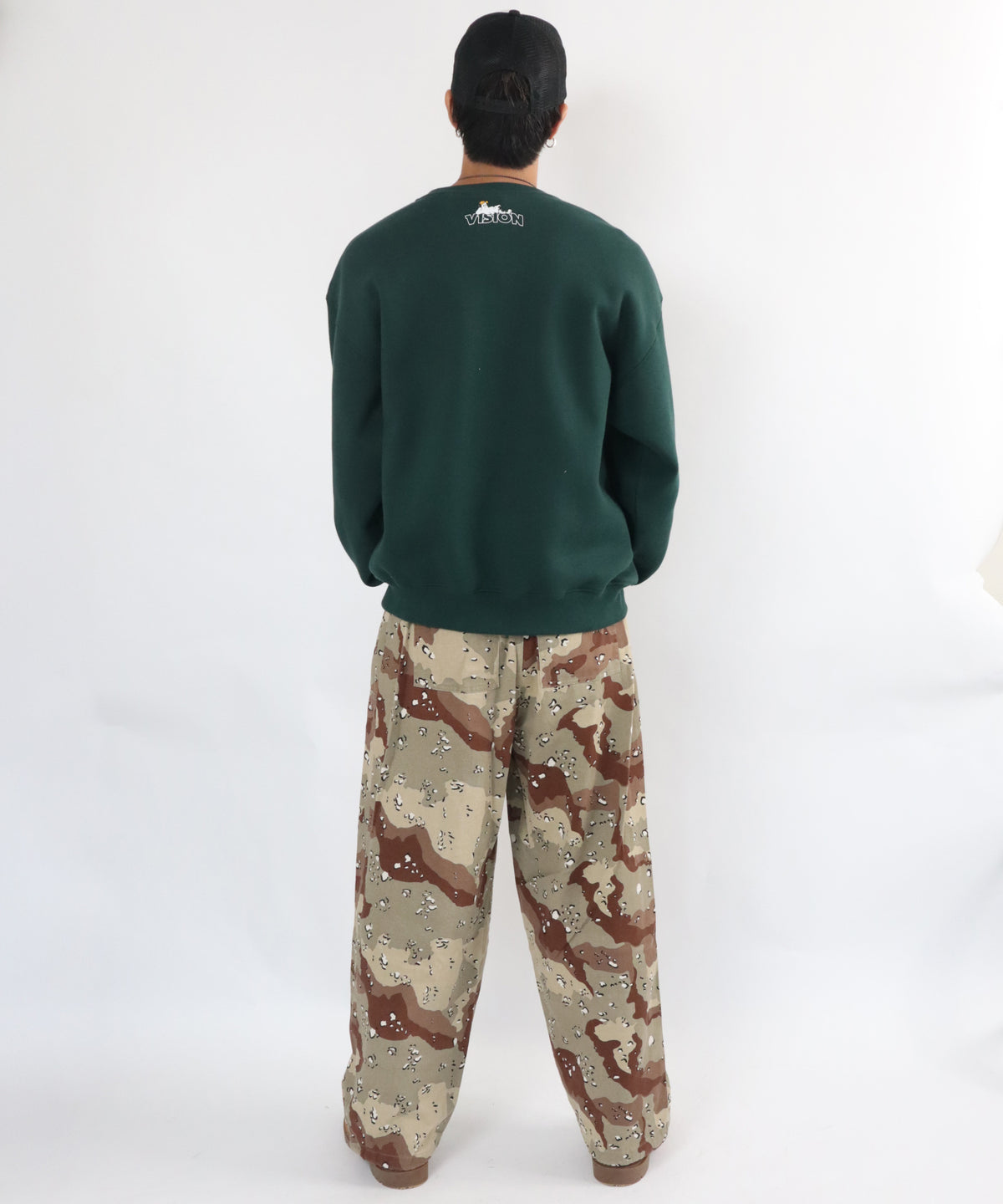 Ghost Logo Sweat / 【裏起毛】ゴースト異素材ロゴスウェット