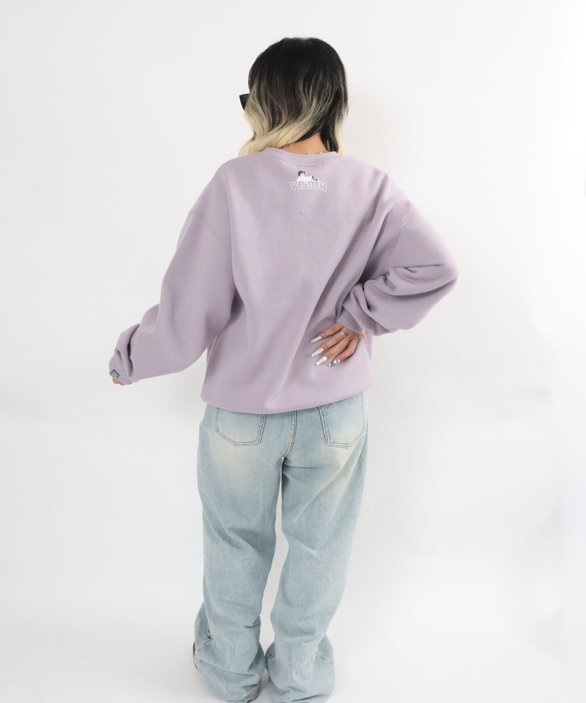 Ghost Logo Sweat / 【裏起毛】ゴースト異素材ロゴスウェット