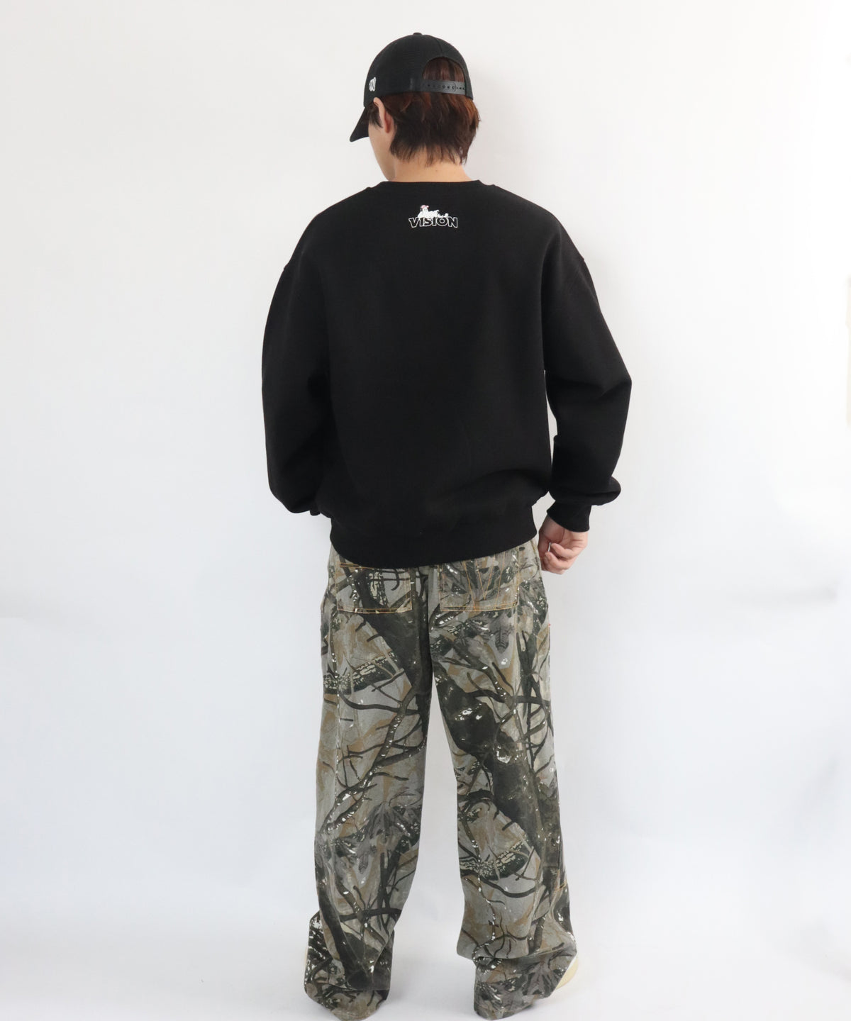 Ghost Logo Sweat / 【裏起毛】ゴースト異素材ロゴスウェット