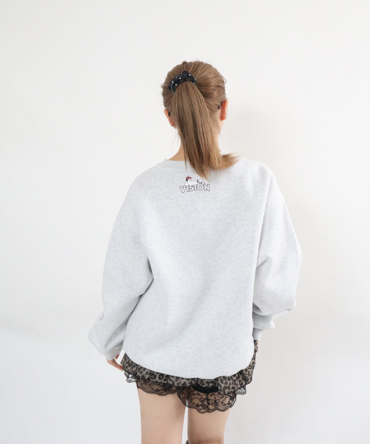Ghost Logo Sweat / 【裏起毛】ゴースト異素材ロゴスウェット