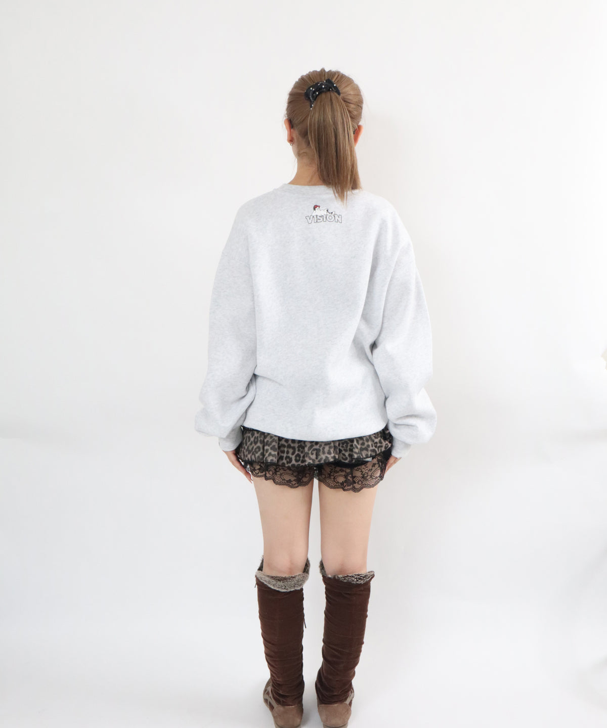 Ghost Logo Sweat / 【裏起毛】ゴースト異素材ロゴスウェット