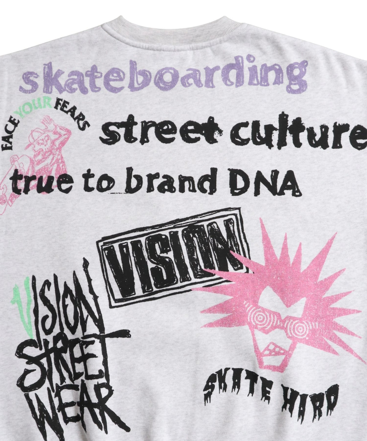 All print fleece Sweat / 【裏起毛】ラクガキ総柄スウェット