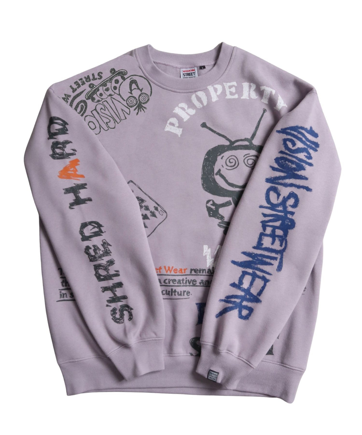All print fleece Sweat / 【裏起毛】ラクガキ総柄スウェット
