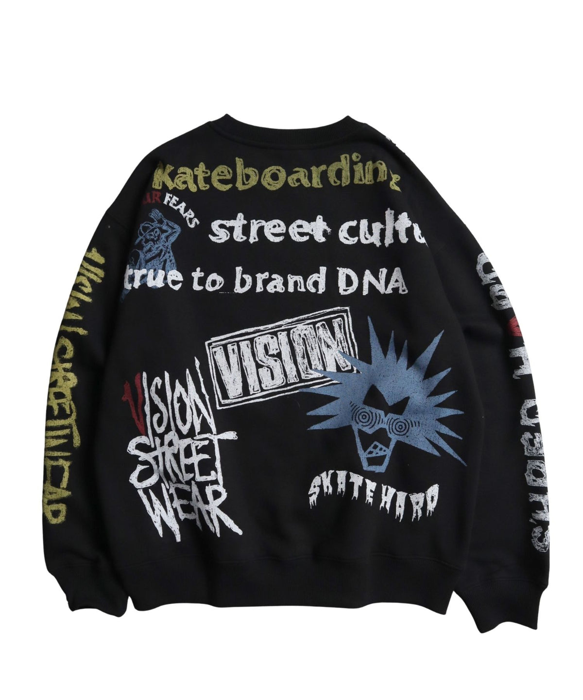 All print fleece Sweat / 【裏起毛】ラクガキ総柄スウェット