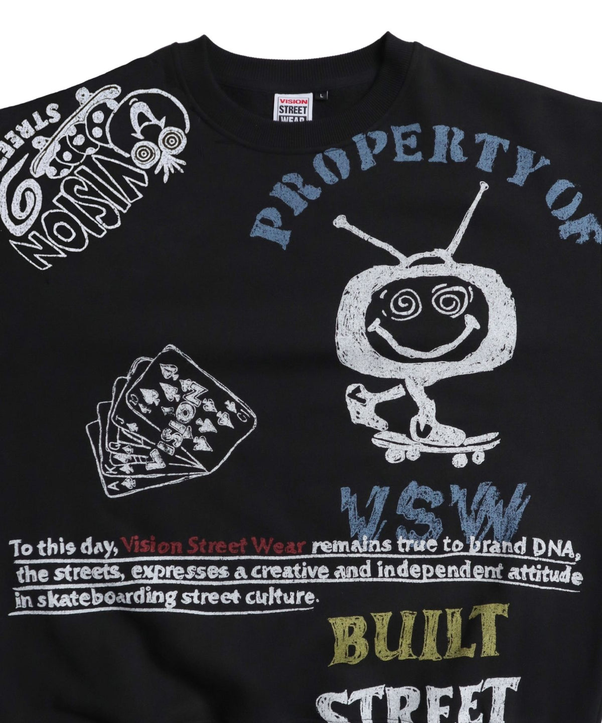 All print fleece Sweat / 【裏起毛】ラクガキ総柄スウェット
