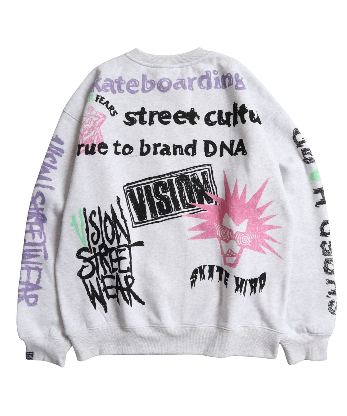 All print fleece Sweat / 【裏起毛】ラクガキ総柄スウェット