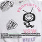All print fleece Sweat / 【裏起毛】ラクガキ総柄スウェット