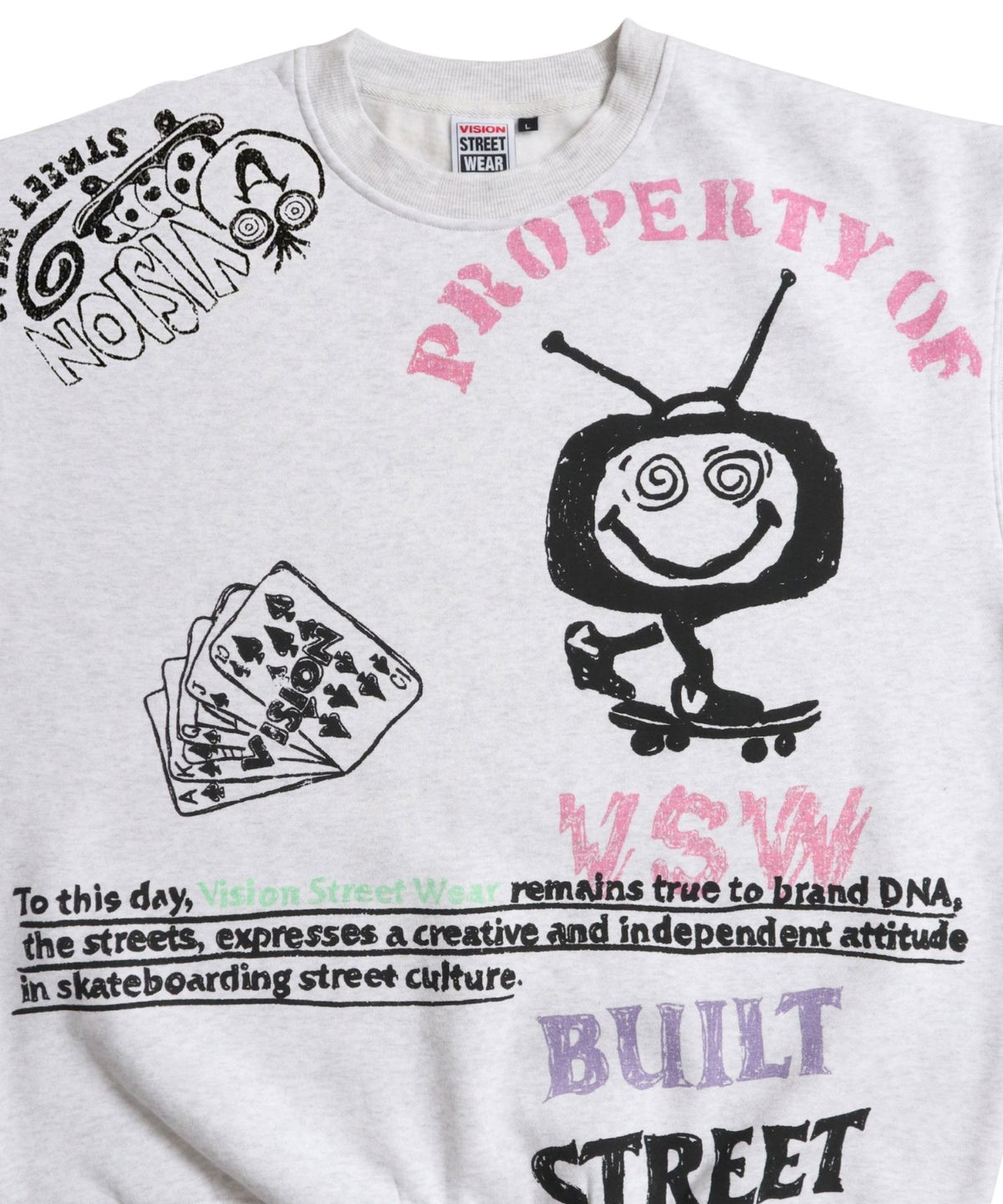 All print fleece Sweat / 【裏起毛】ラクガキ総柄スウェット